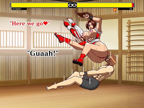 格ゲー世界に吸い込まれてしまったので日本一のくノ一レ●プしたったら2ROUND目は反撃されてしまった English