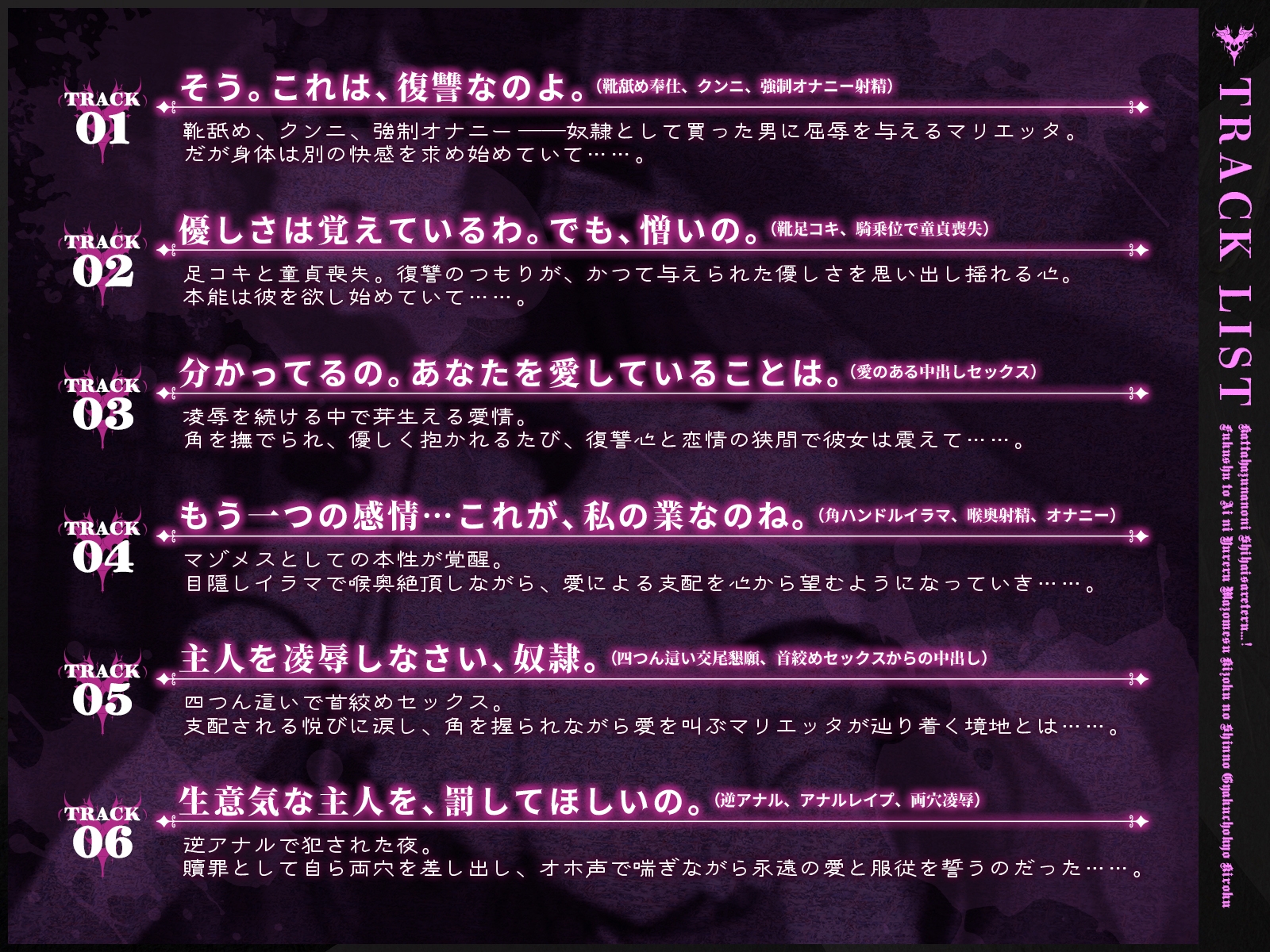 【発売開始から7日間は特典トラック付き！】買ったはずなのに支配されてる…！～復讐と愛に揺れるマゾメス貴族の真の逆調教記録～【KU100収録】