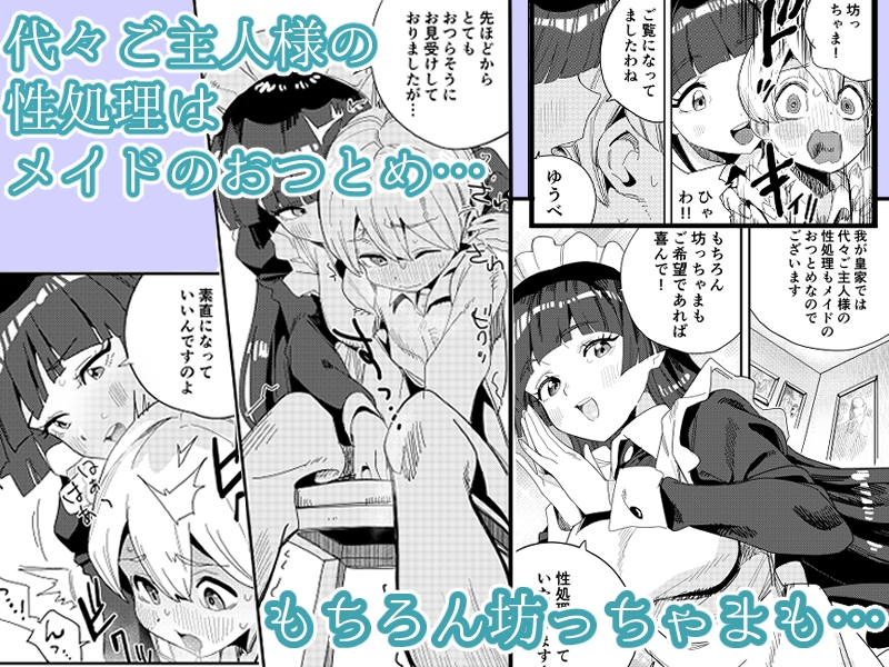 性処理もメイドのお仕事です。大好きな坊っちゃまのおちんちん、最後まで搾り取らせていただきます。