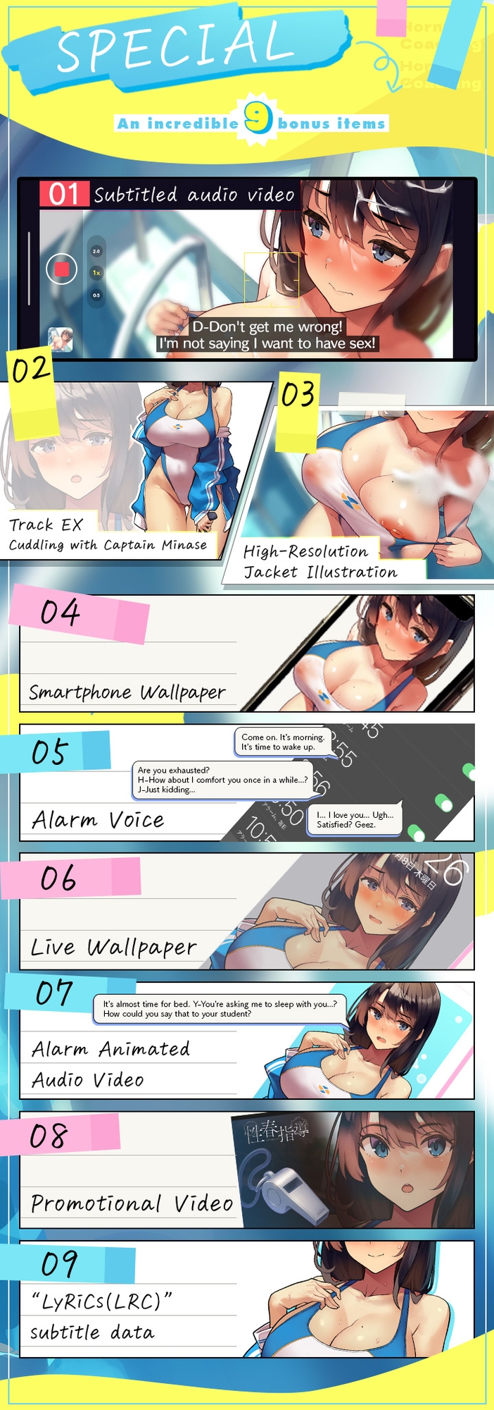 Horny Coaching ~Insta-Corruption Arousal Triggers: Kano Minase of the Oumi Swim Team~