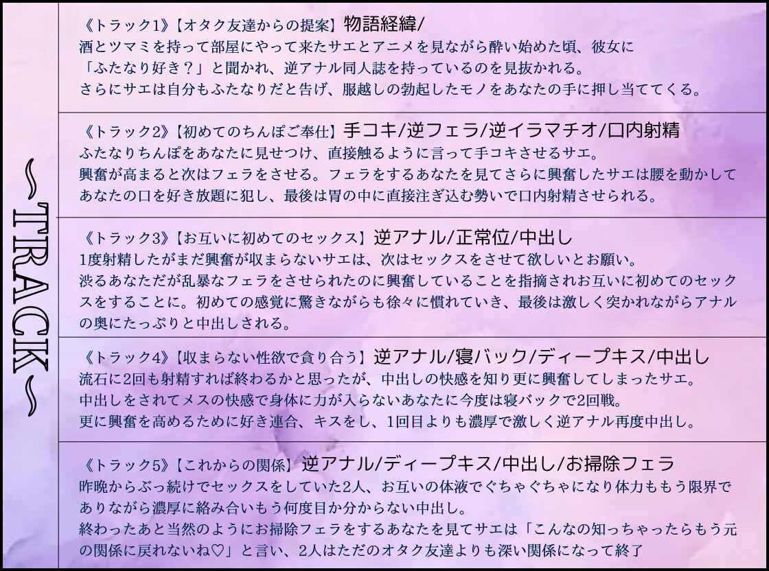 ふたなりオタク友達と濃厚逆アナル