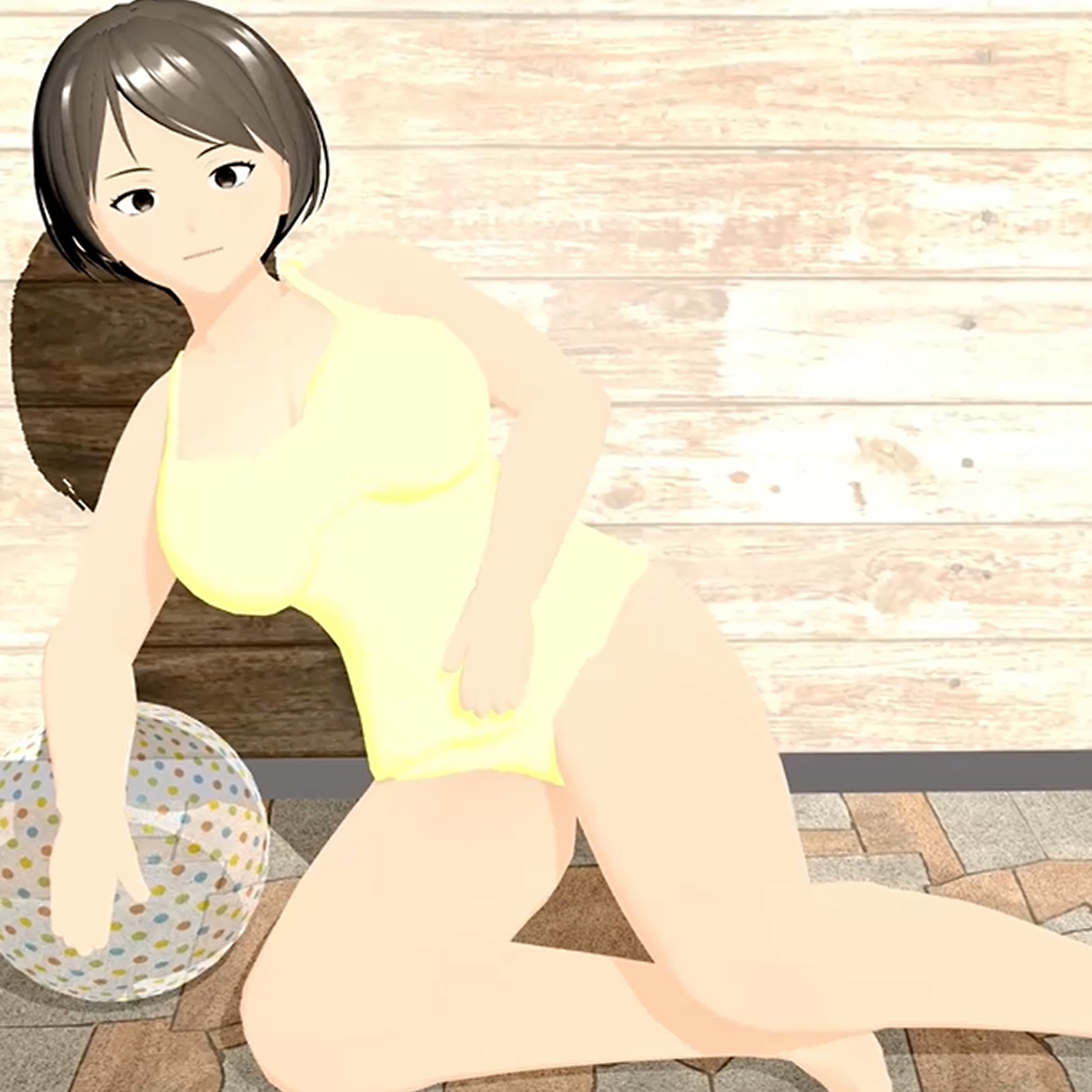 爆乳ゴリラ スケスケ水着で丸見え 小津りさ