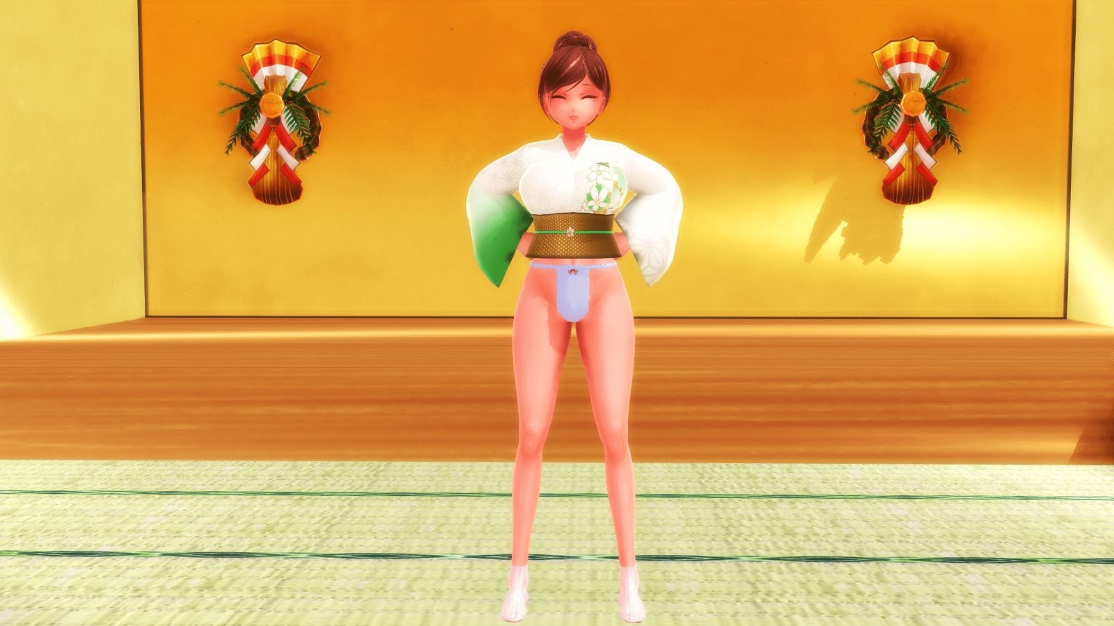 【ふたなり淫語】女将さんのふんどしチンプラ接待(応援版)