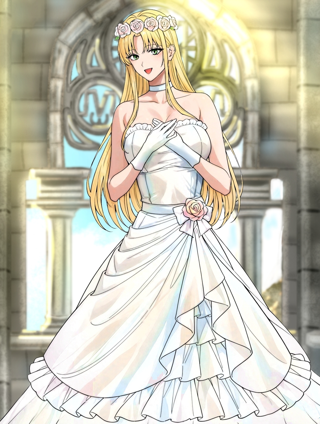 花嫁はふたなりオークに寝取られる【ふたなり女オーク3x新婚カップル】