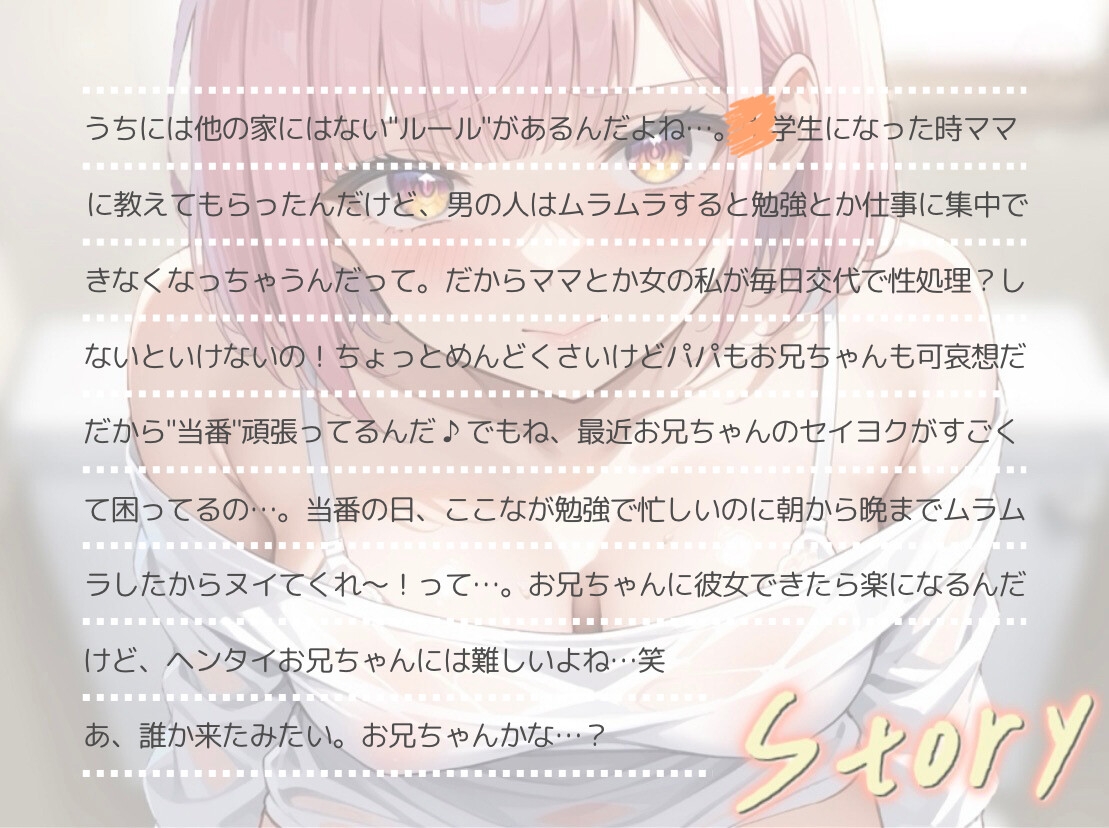 【極上オナサポ】今日は妹が性処理当番。あまあま妹ボイスで射精しちゃえ！【魔ぜろ】