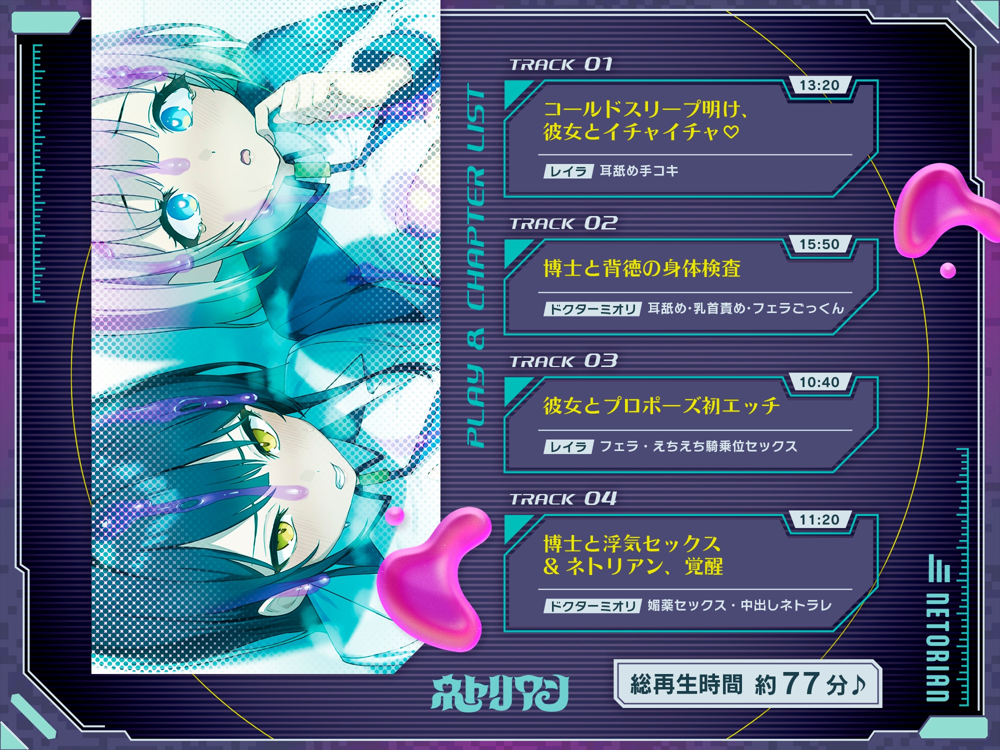 〜ネトリアン〜 船長を務める宇宙船内で、謎の生命体に"快楽捕食"されてしまう部下の恋人と船医の元カノ♪ [CV:涼貴涼/藤村莉央]【✅4大購入者特典付き♪✅】