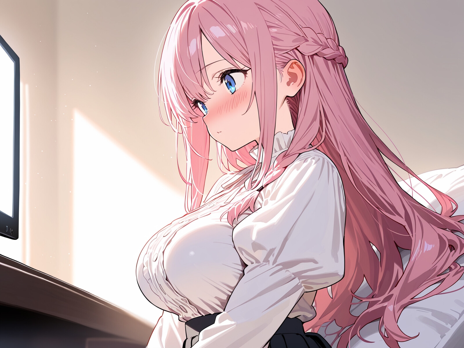 【オナニー実演】処女声優がアダルトビデオを観ながらオナニー！マッサージ中にエッチなことをされちゃう女の子のビデオを見ながら......