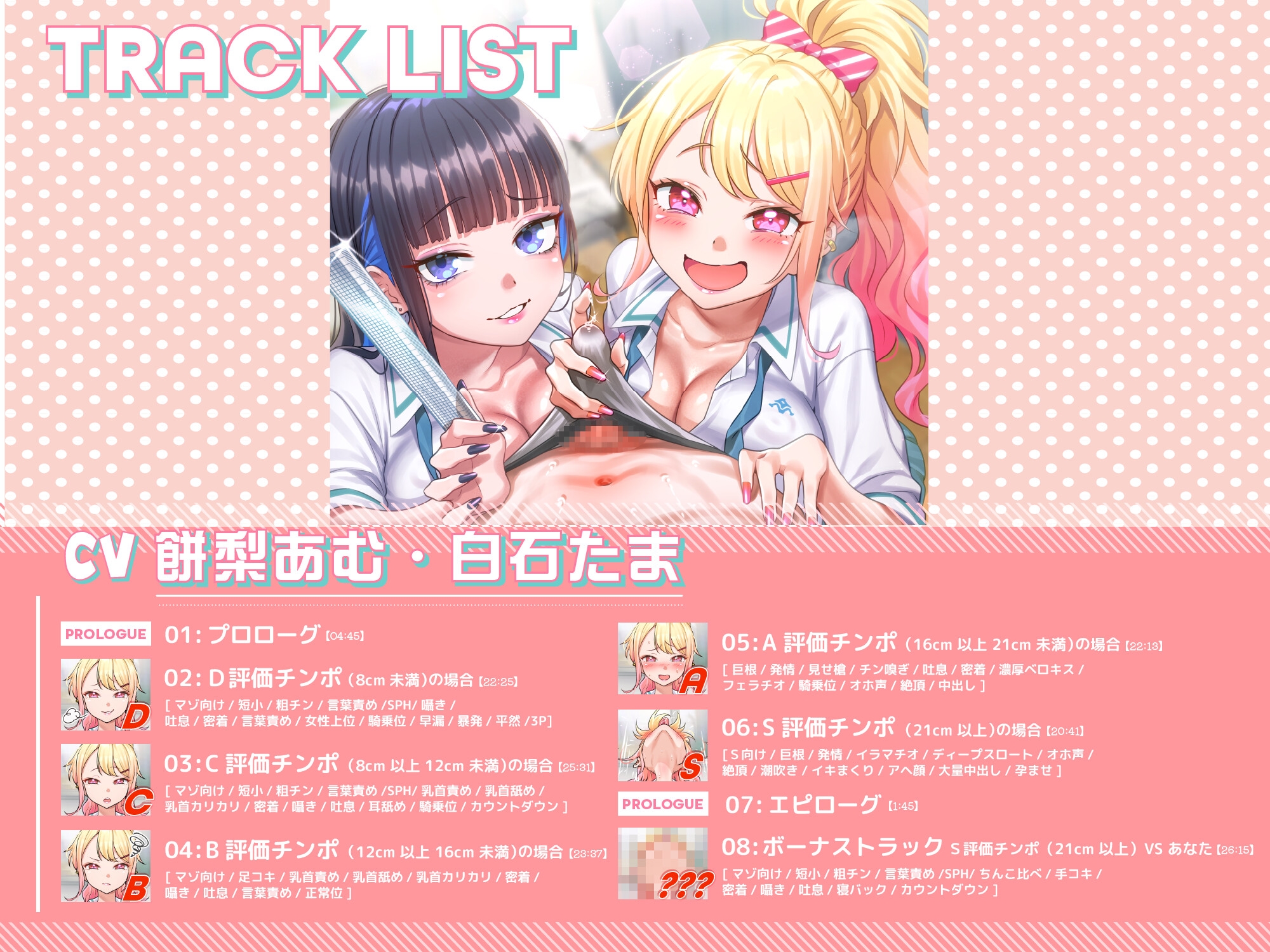 【性機能テスト×2】経験豊富なビッチギャル×2 の定期おちんぽ査定 ～あなたの数字次第で「嘲笑」から「オホ声」まで～