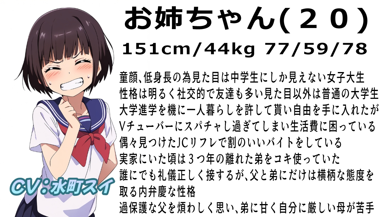 童顔お姉ちゃんの弱みを握って制服コスプレ羞恥デート