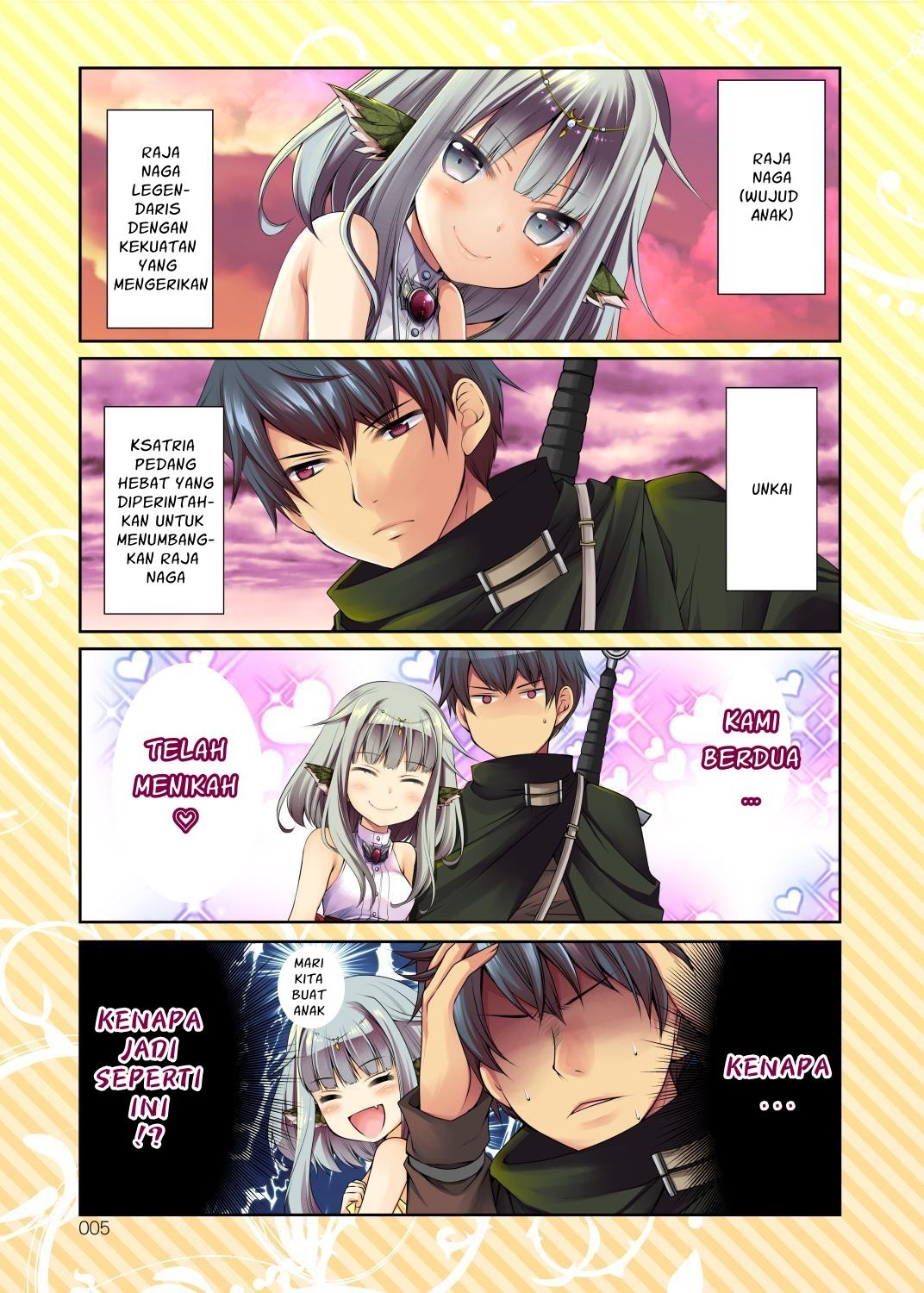 【インドネシア語版】蘇った竜王(幼体)の旦那様になって世界を破滅から守る話