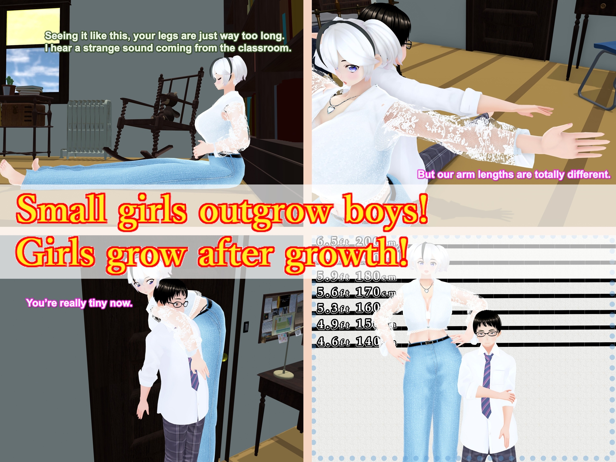 Outgrowing only girls, Overtake boys, Growth sound. Yoga Arc