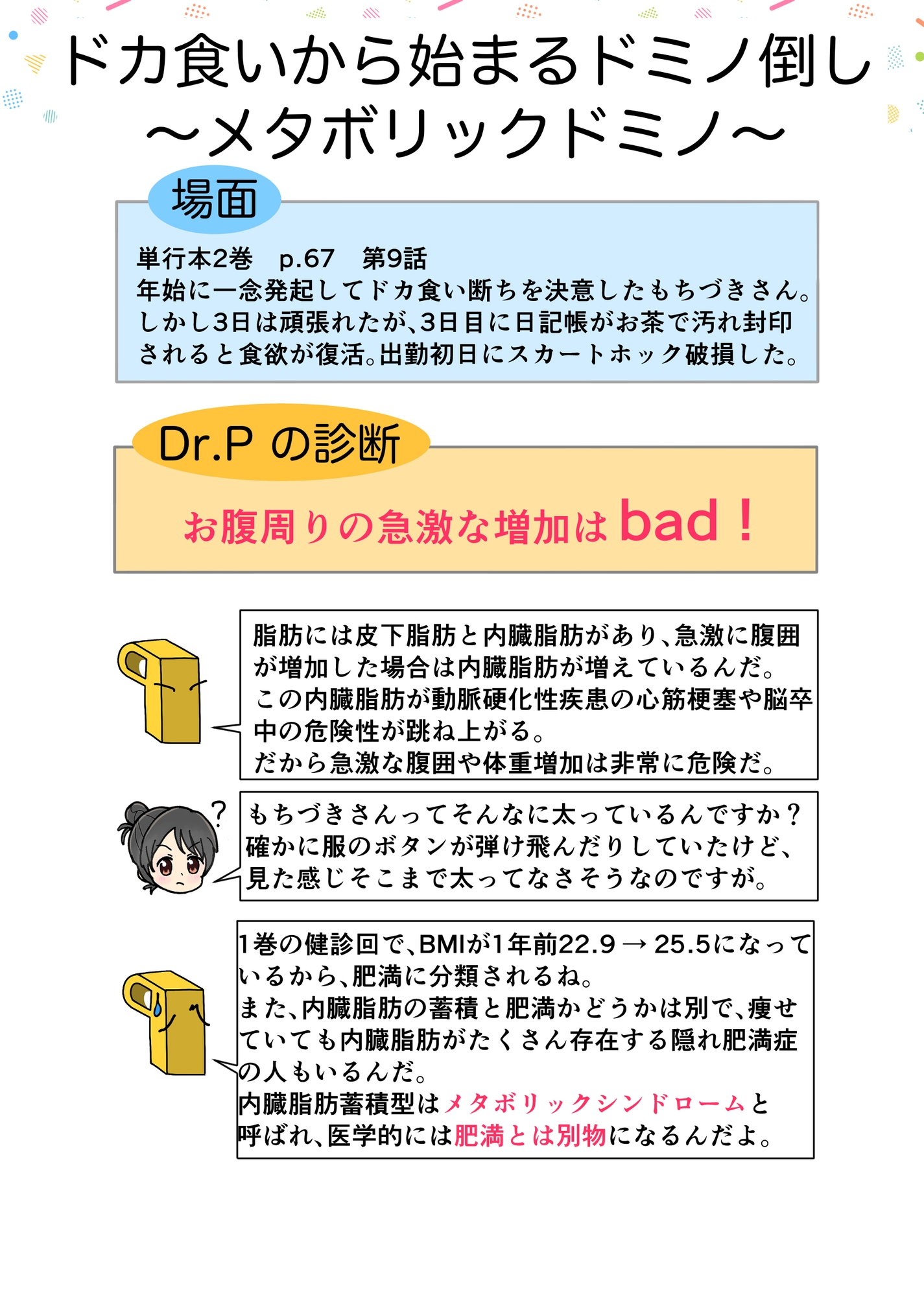 糖尿病専門医がカイセツ！ドカ食いダ○スキ！もちづきさん