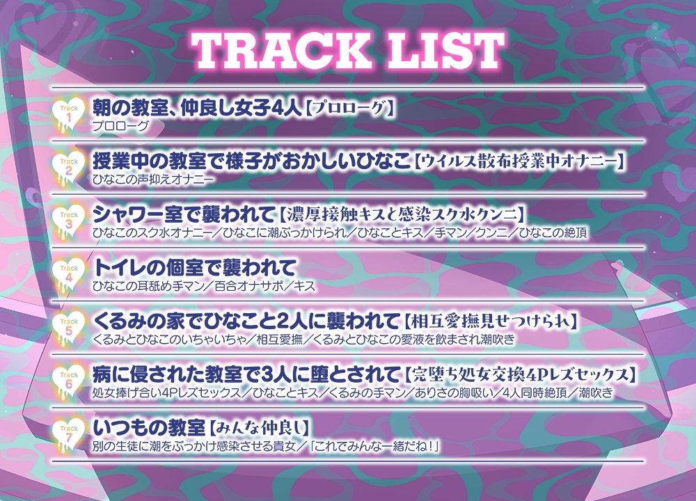 【エロJ〇百合4P♡】 みんなで一緒にオナニーしよ?～仲良し女子はえっちに狂う～ 【オナニー病が蔓延した世界ASMR】