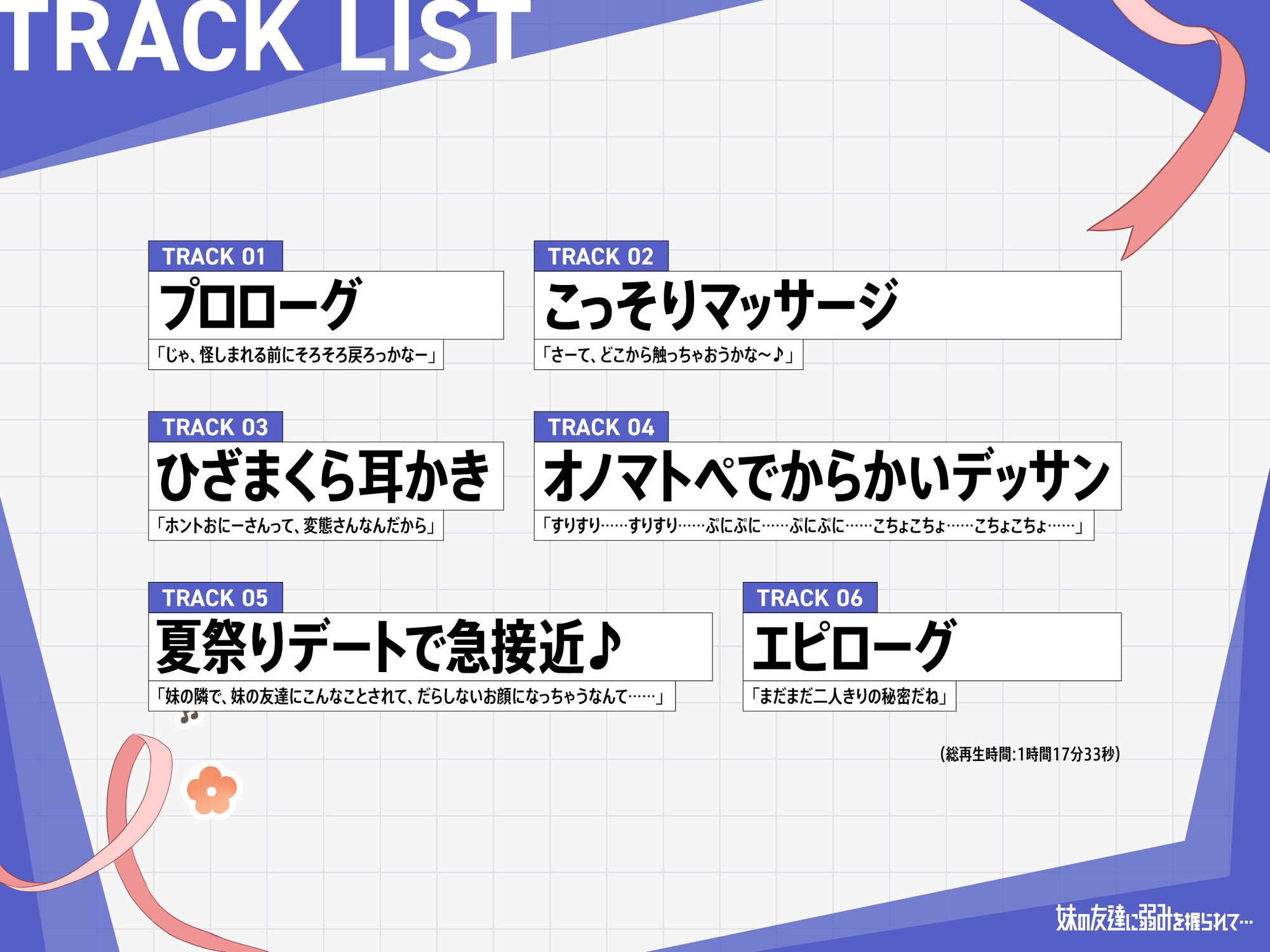 【CV.長月あおい&飯田ヒカル】妹の友達に弱みを握られて・・・【恋する密着青春ドラマ】