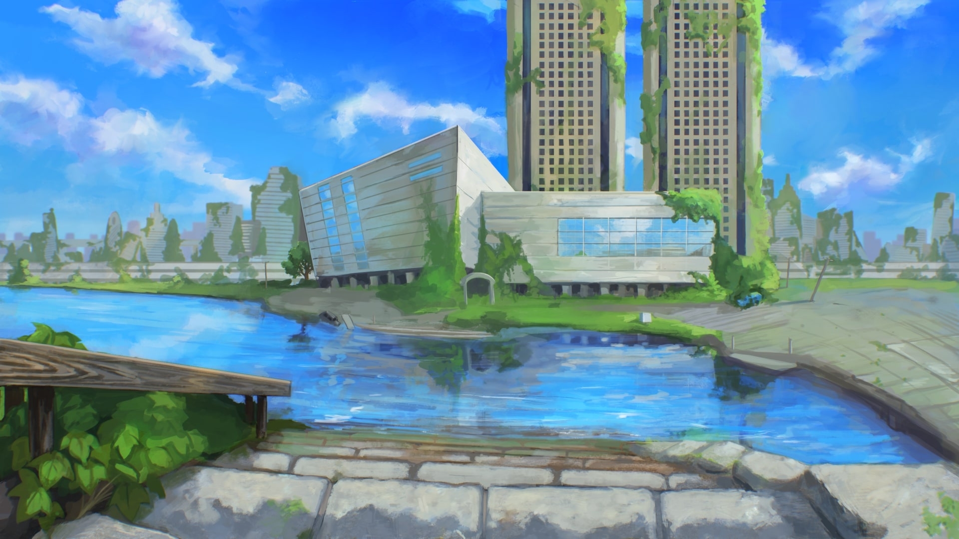 水没廃墟のピアノドロイド【繁体字版】