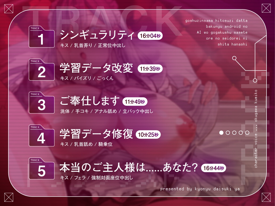【データ改変NTR】ご主人様一筋だった爆乳アンドロイドのAIを誤学習させて俺の性奴〇にした話【1時間/背徳】