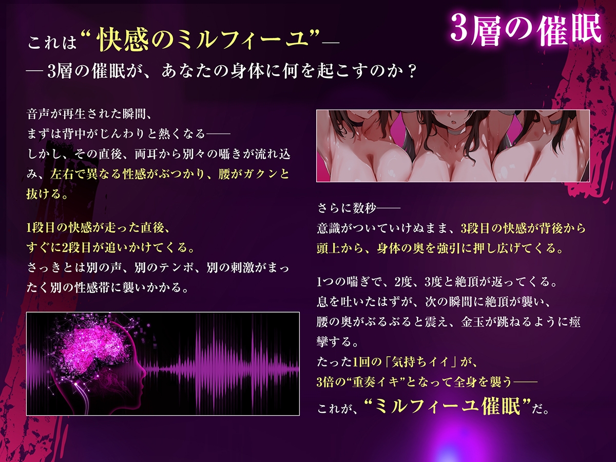 【3重脳イキ】トリプル催○ハーレム～囁きに支配され腰の奥が痙攣する「絶対快楽」三重奏～