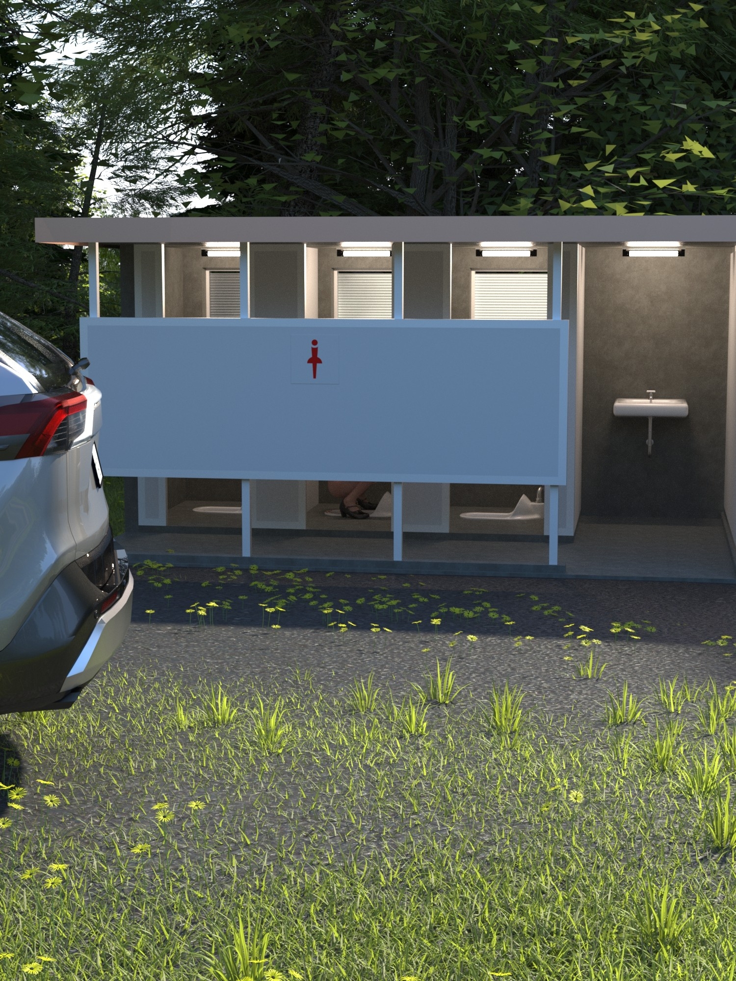 まる見えトイレ