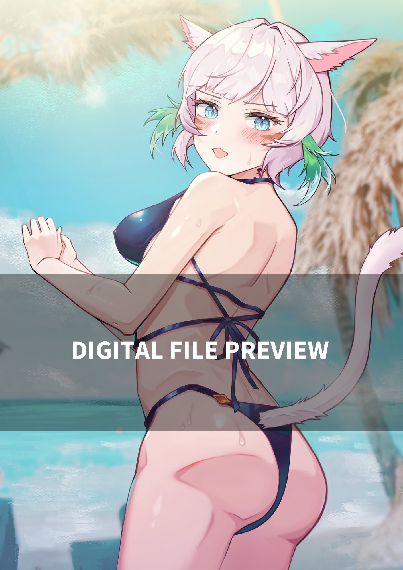 [F○14] ヤ・シュ○ラ,ミンフィリア,アテナ水着イラスト