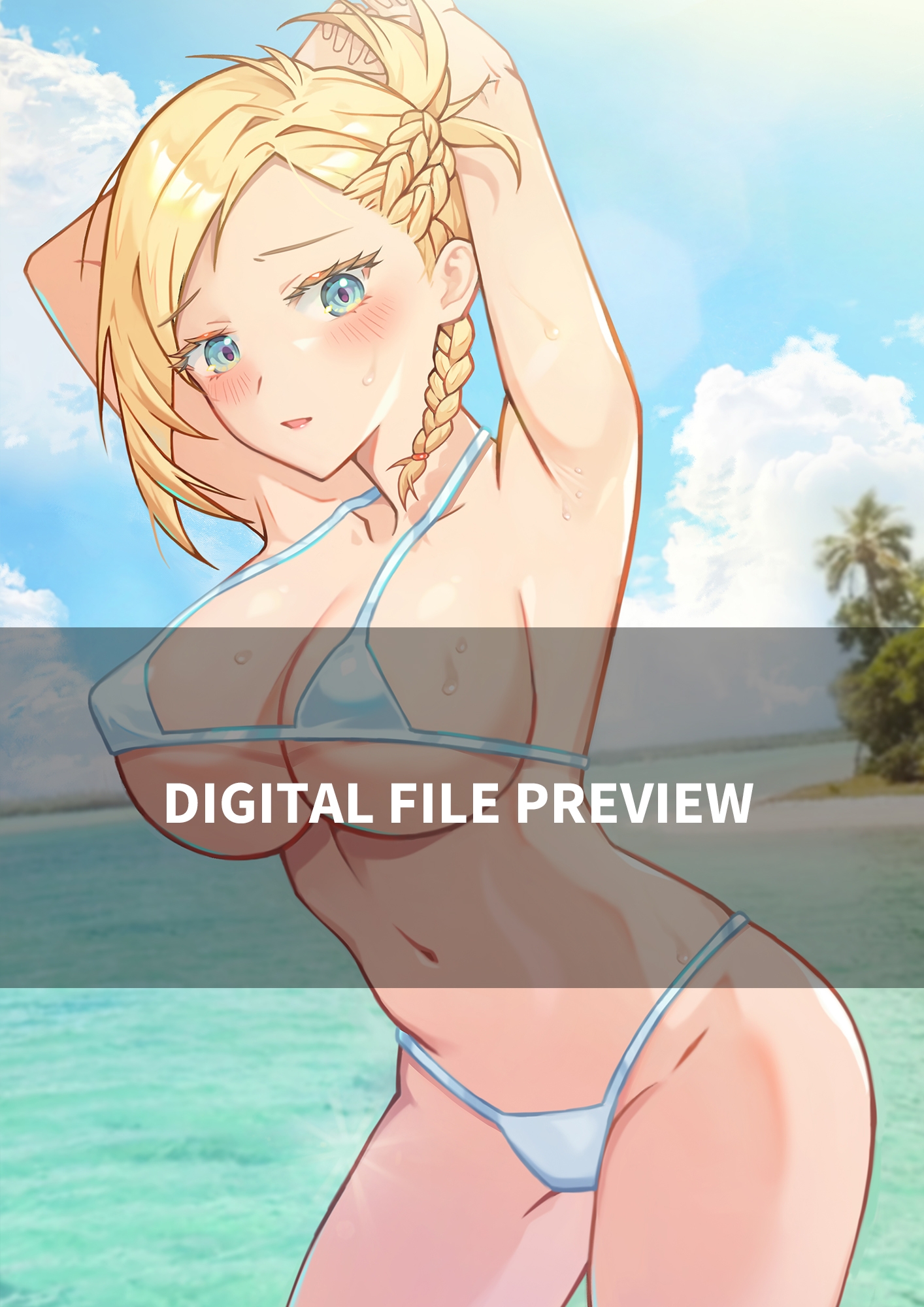 [F○14] ヤ・シュ○ラ,ミンフィリア,アテナ水着イラスト