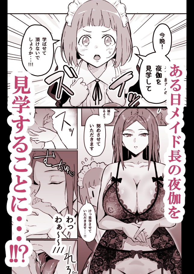 憧れの先輩メイド長の夜伽を見学