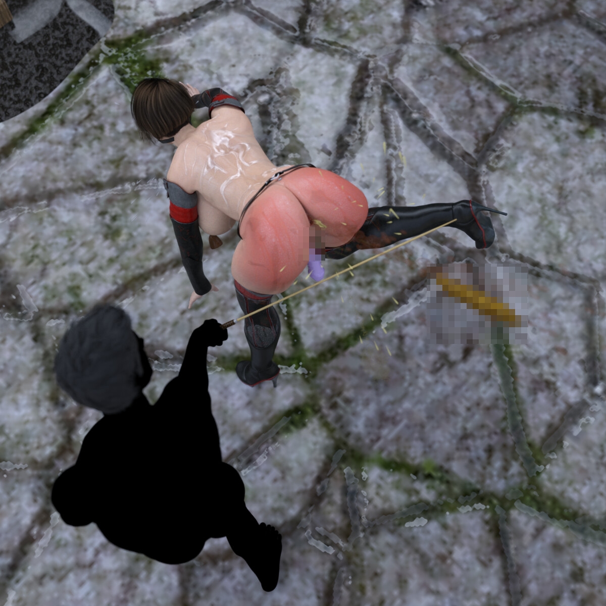 ペニバンOLの首拘束責め(リアル版付)