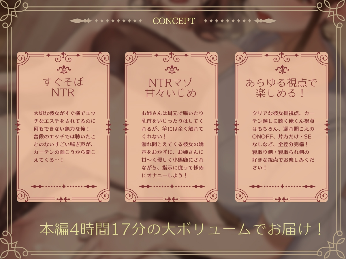 カップルNTRエステ～隣でイキ狂う彼女の声と、僕を弄ぶ天使の囁き～