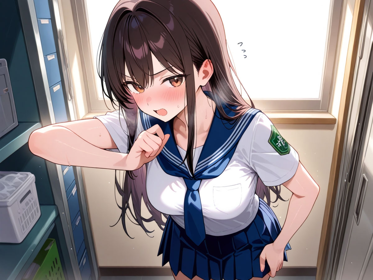 【NTR】文化祭前夜の準備室でヤリチン先輩に処女彼女を寝取られました…