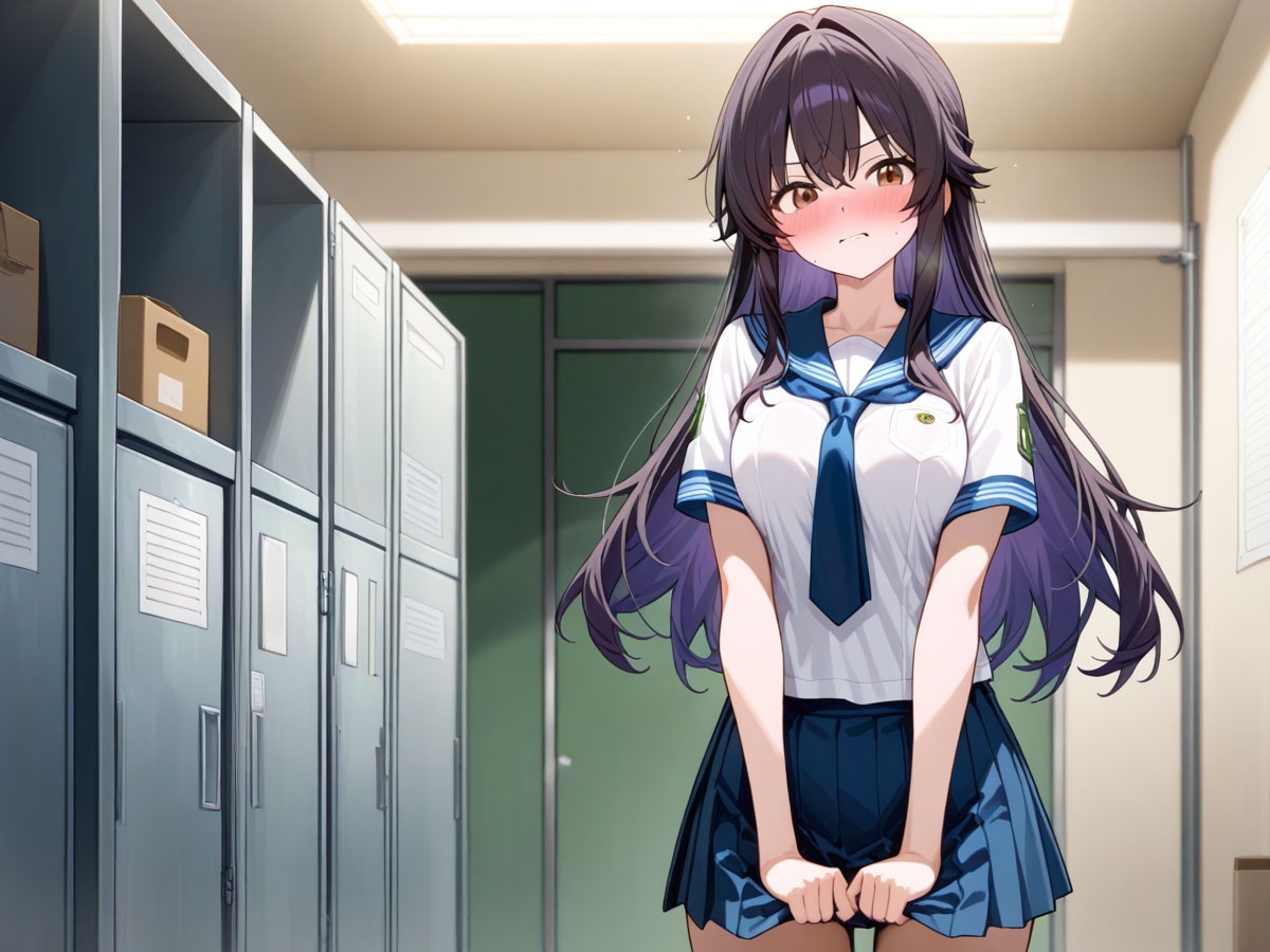 【NTR】文化祭前夜の準備室でヤリチン先輩に処女彼女を寝取られました…