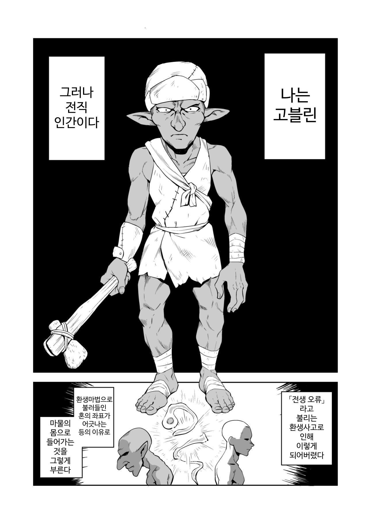 【韓国語版】ザコ姦狙いのドM女騎士が本当にゴブリン奴○にされる話 前編