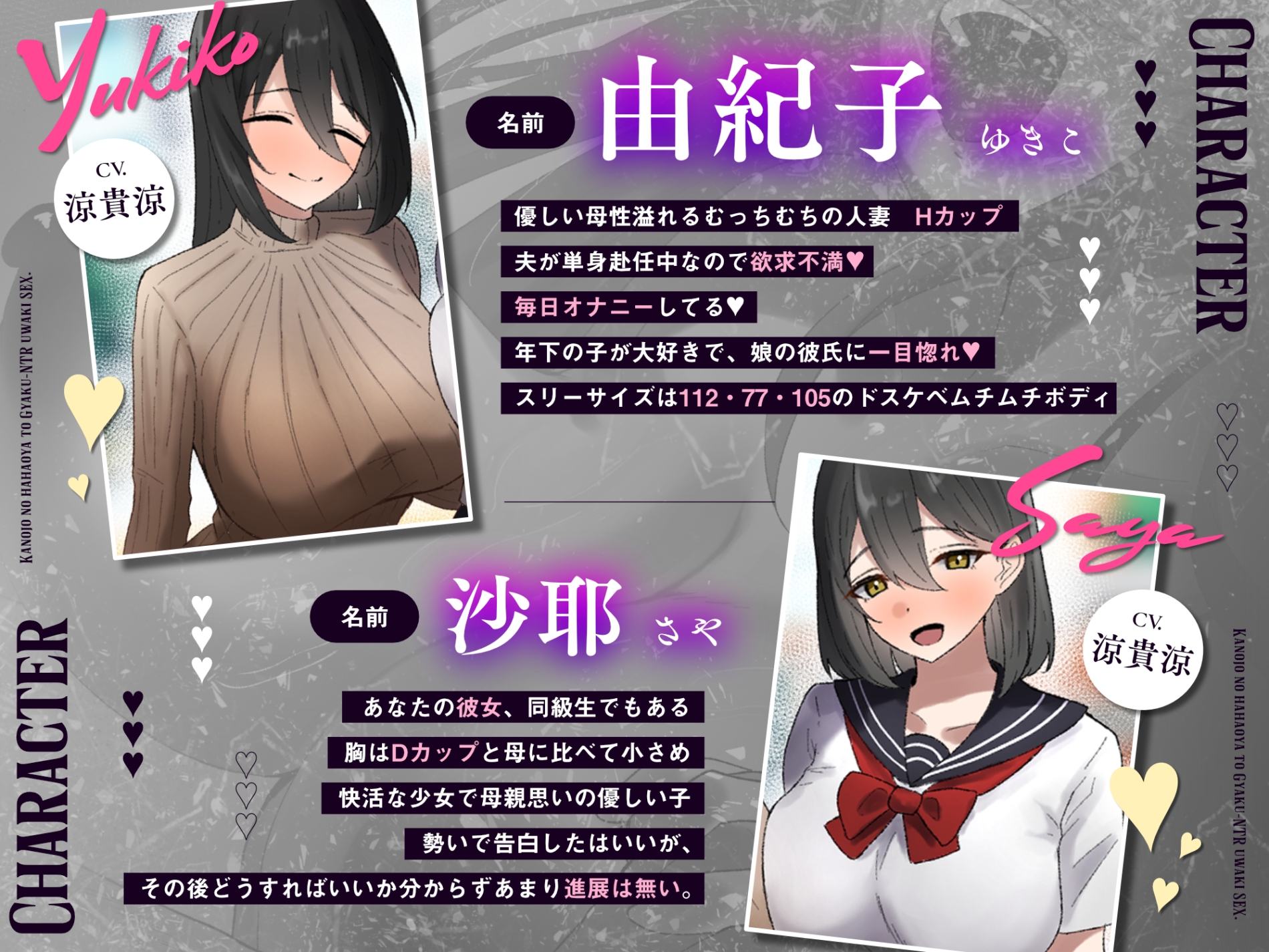 【オホ声】彼女の母親と逆NTR浮気セックス♡ ～夫が単身赴任で欲求不満なので…♡娘の彼氏の童貞♡いただいちゃいます♡～【KU100】