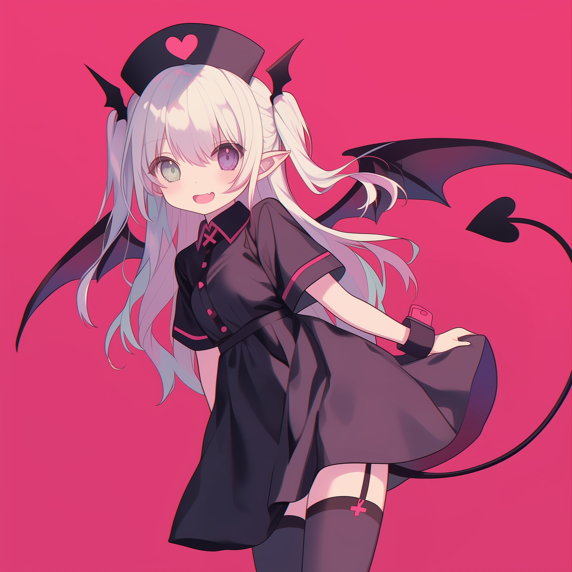 サキュバスナースのニーソ顔踏みと尻尾コキ