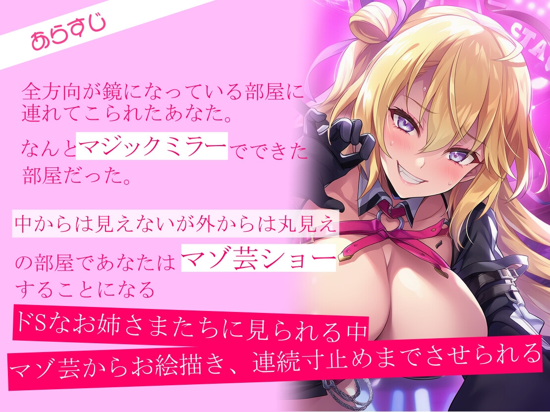マジックミラーの部屋でマゾ芸ショー