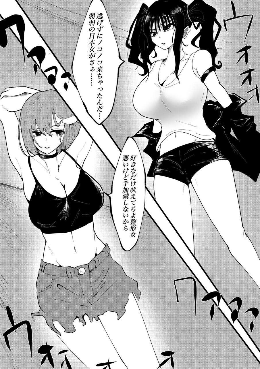 巨乳同士の殴り合い