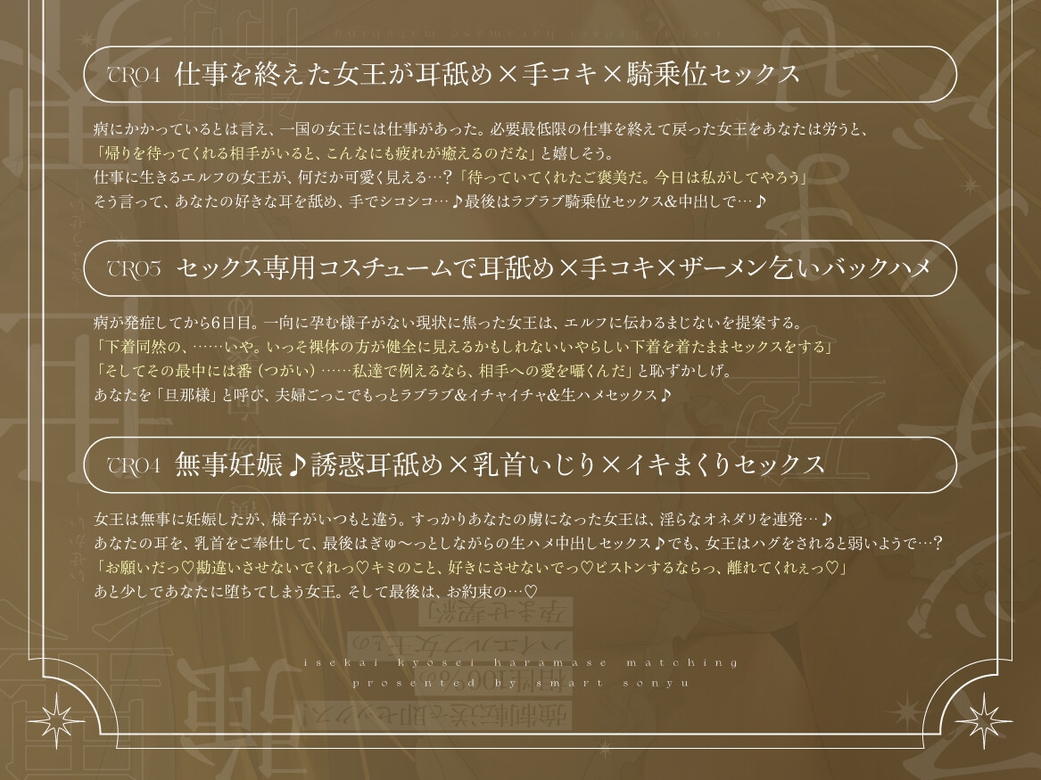 異世界強○孕ませマッチング ～強○転送で即セックス！相性100%のハイエルフ女王との孕ませ契約～