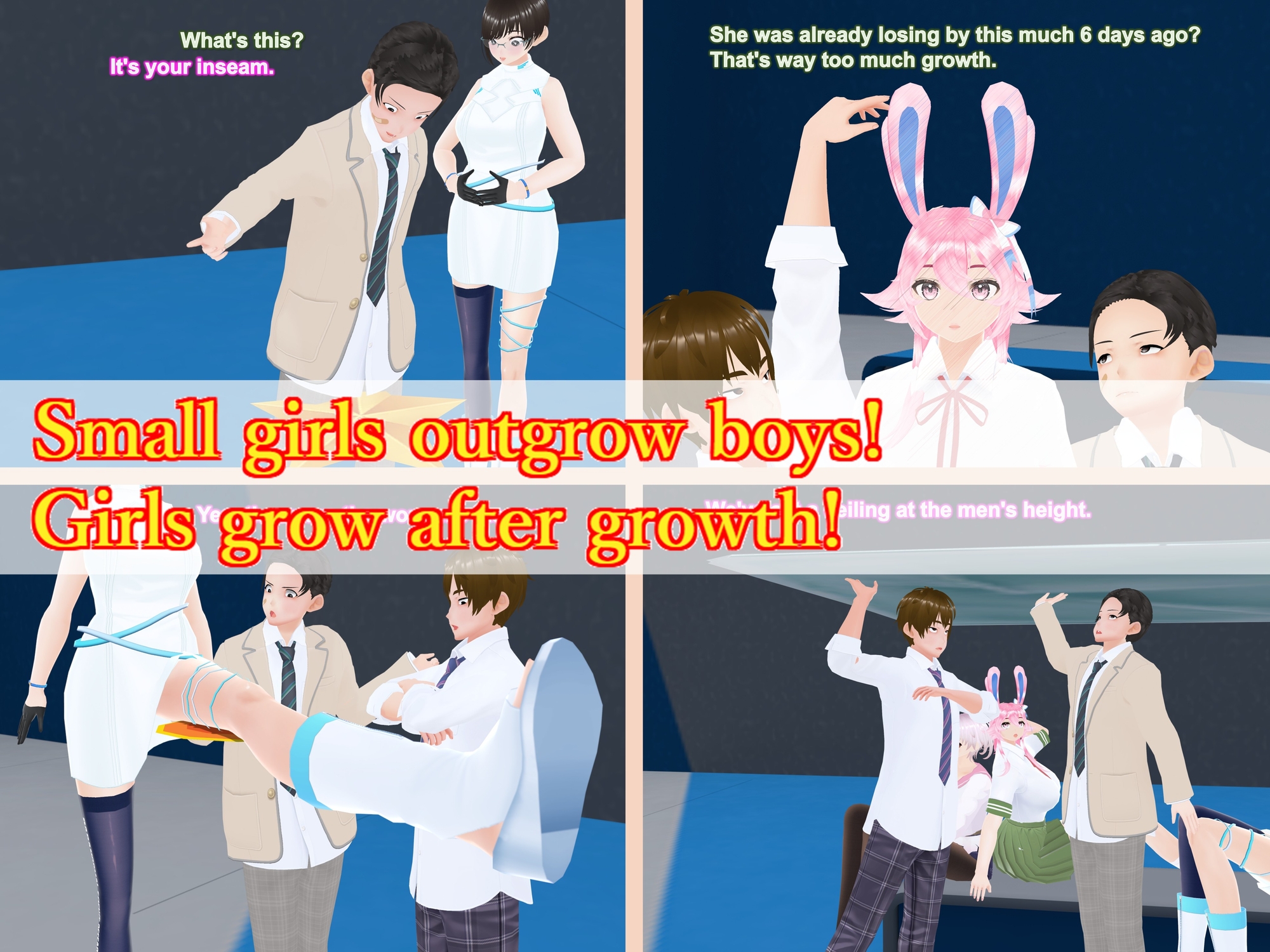 Outgrowing only girls, Overtake boys, Growth sound. VRroom Arc