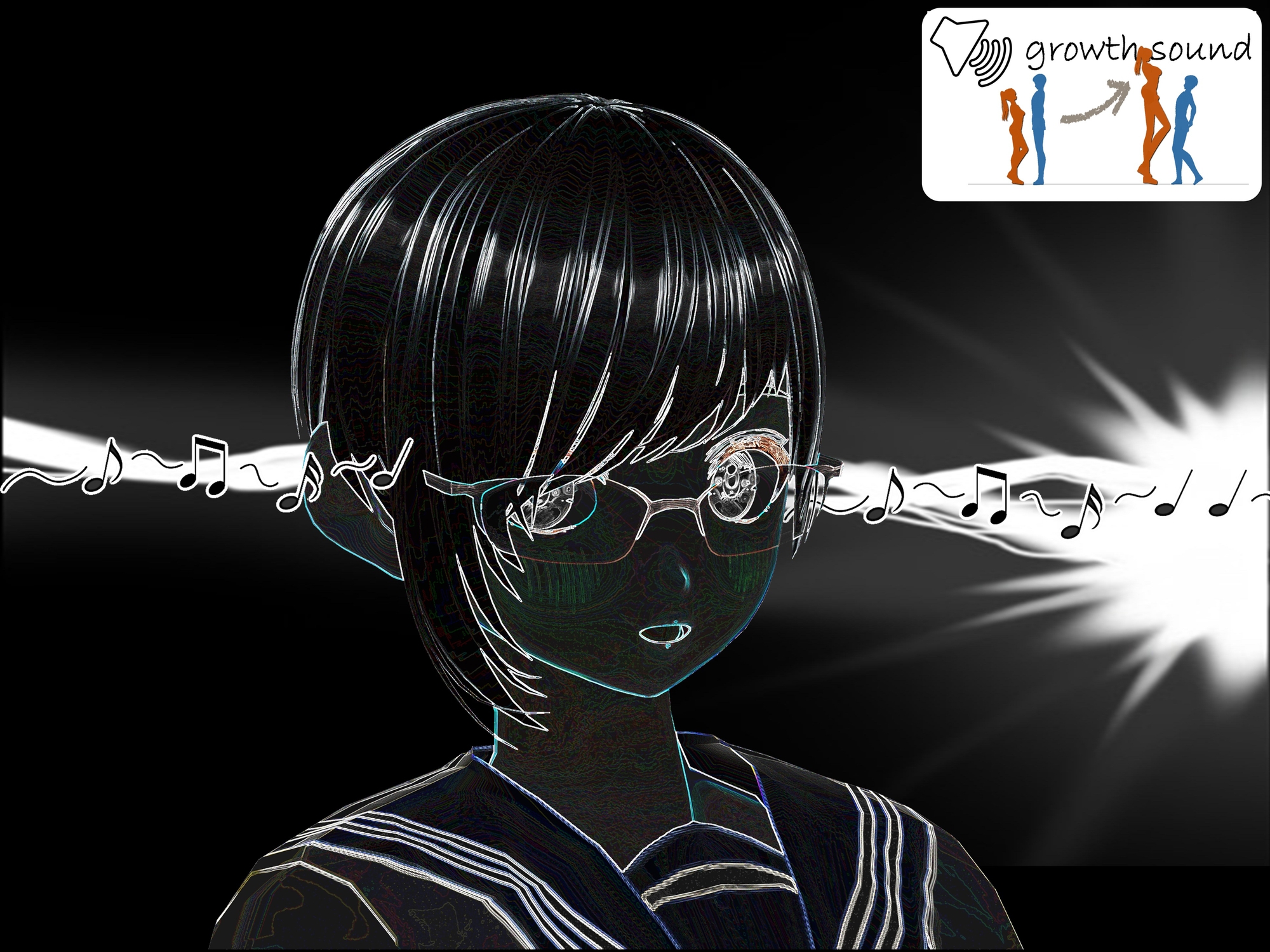 Outgrowing only girls, Overtake boys, Growth sound. VRroom Arc