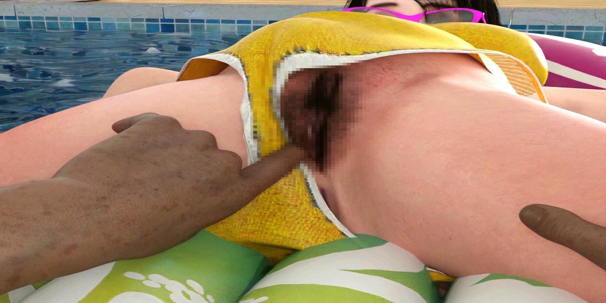 プールでおしっこをする