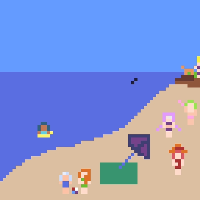 実体の妻探し ビーチにて