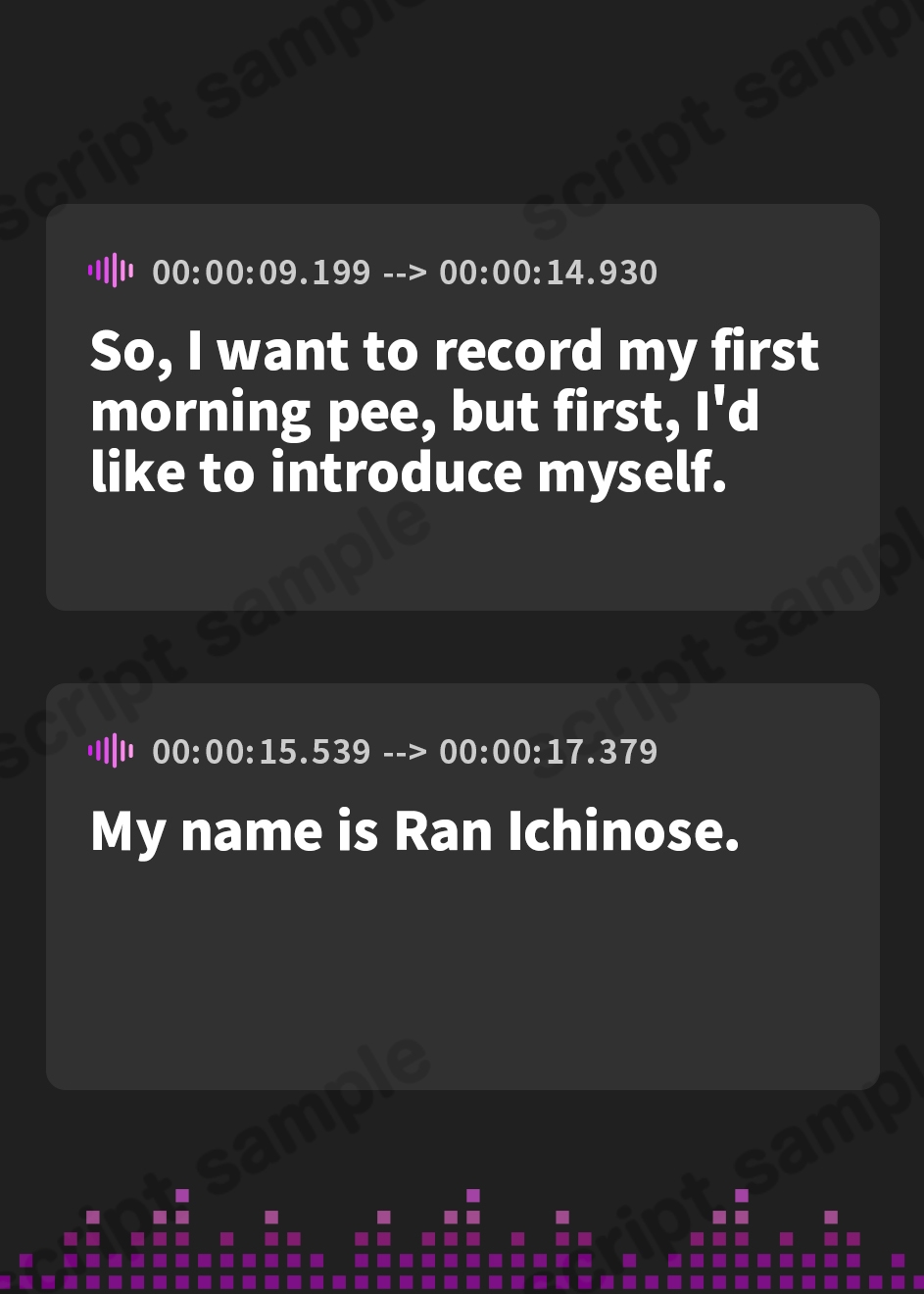 【英語版】【排尿音】淫乱人妻 一ノ瀬蘭「寝起きおしっこ」【一ノ瀬蘭】