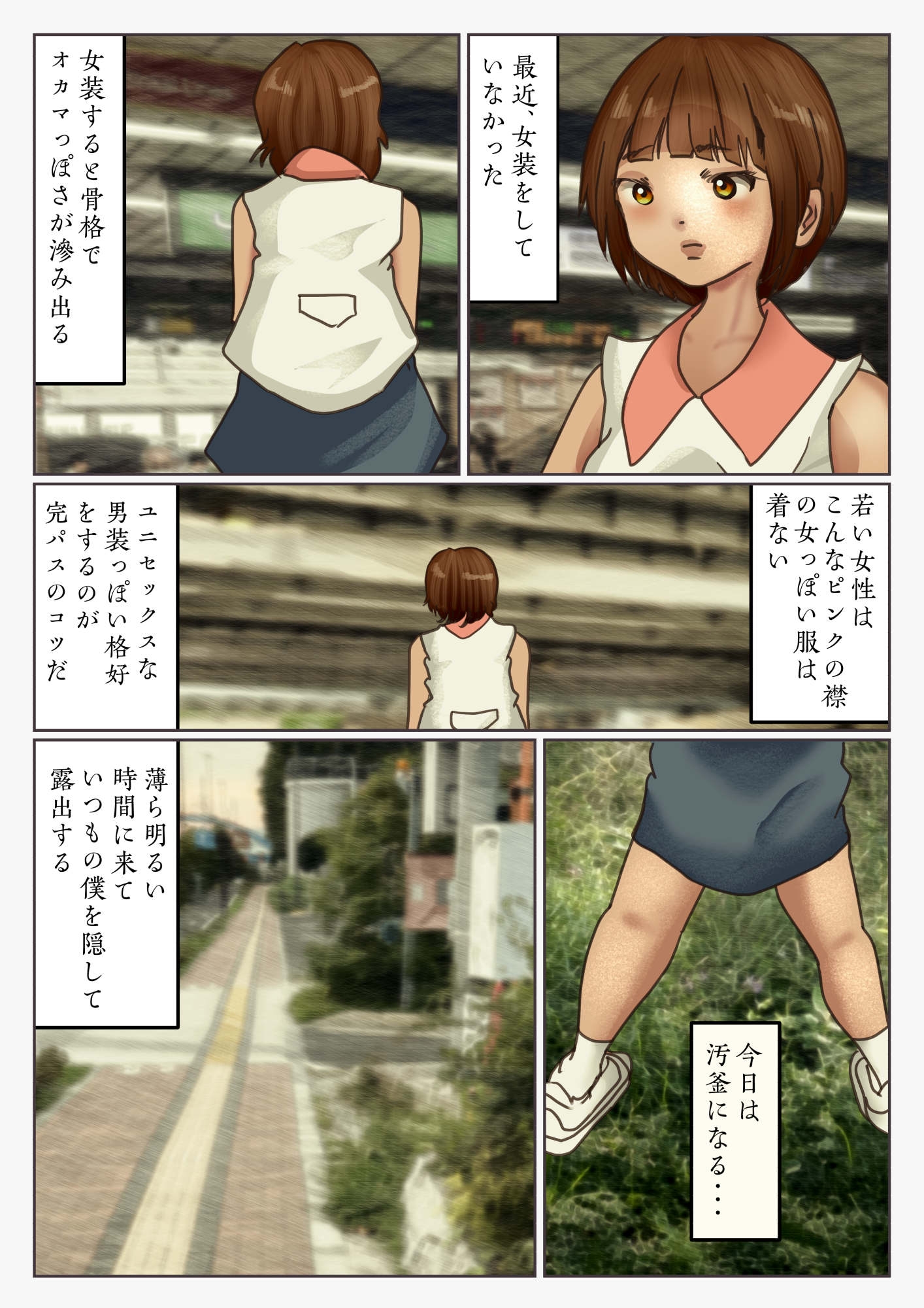 SK緑道いかりデッキ全裸露出(女装子)