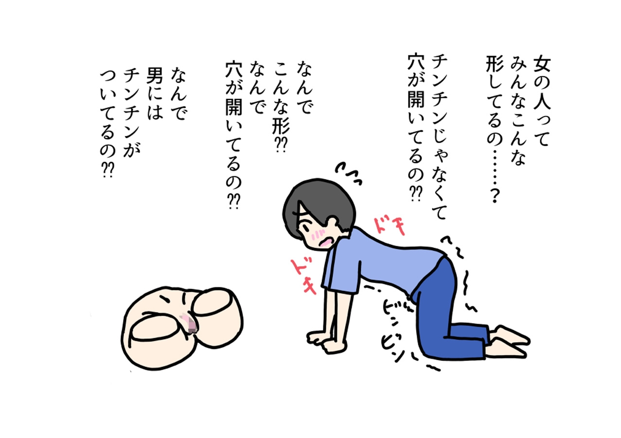 据え置きオナホで女の子のアソコをはじめて見た少年が本能でチンチン挿入する話