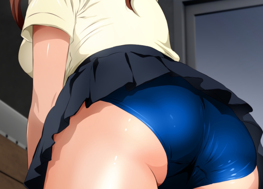 格闘女子天崎美姫と制服ブルマ黒タイツ