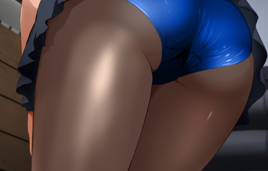 格闘女子天崎美姫と制服ブルマ黒タイツ