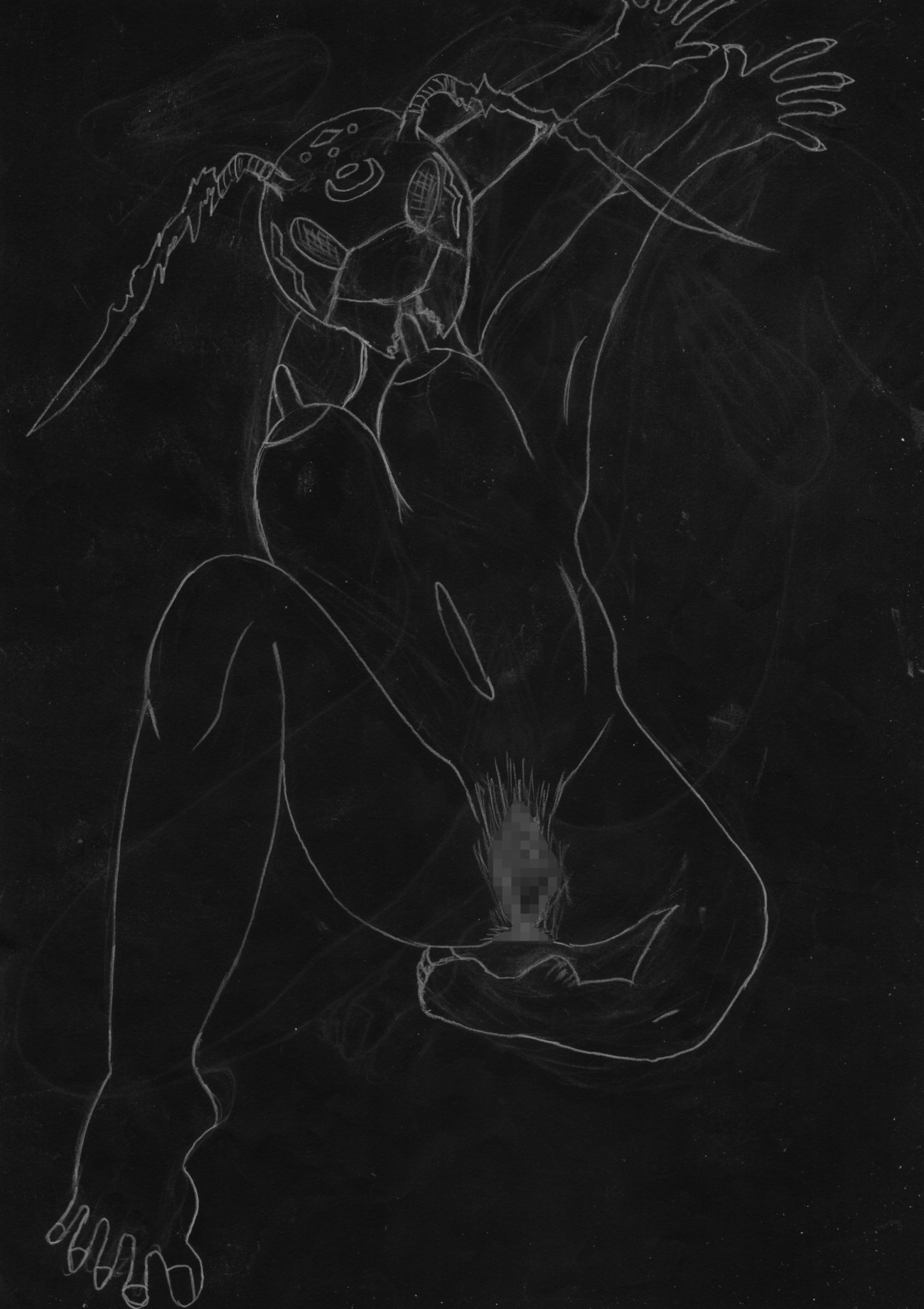 黒よりも黒いエロティックホラー黒戯絵集「マネキンポーズ3」