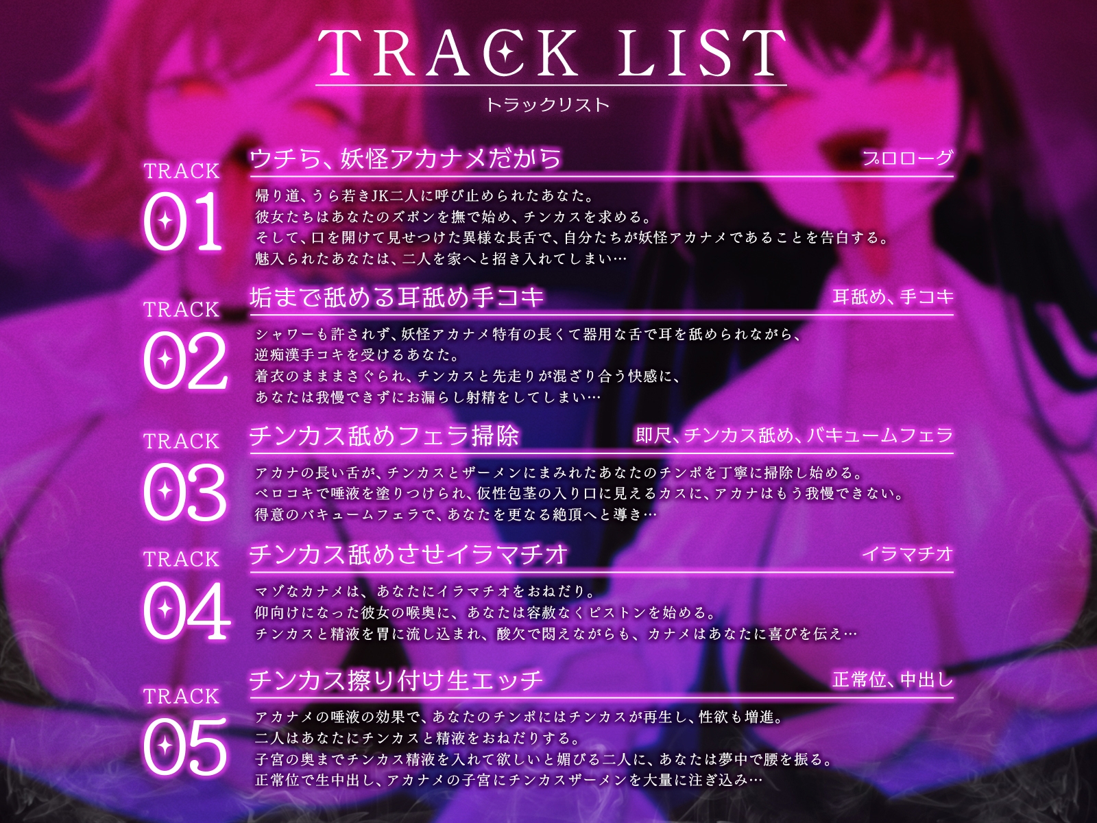 ウチら、妖怪アカナメだから♡～チンカス大好き長舌美少女たちに包茎ちんぽをねっとり搾り取られました♪～【KU100収録】