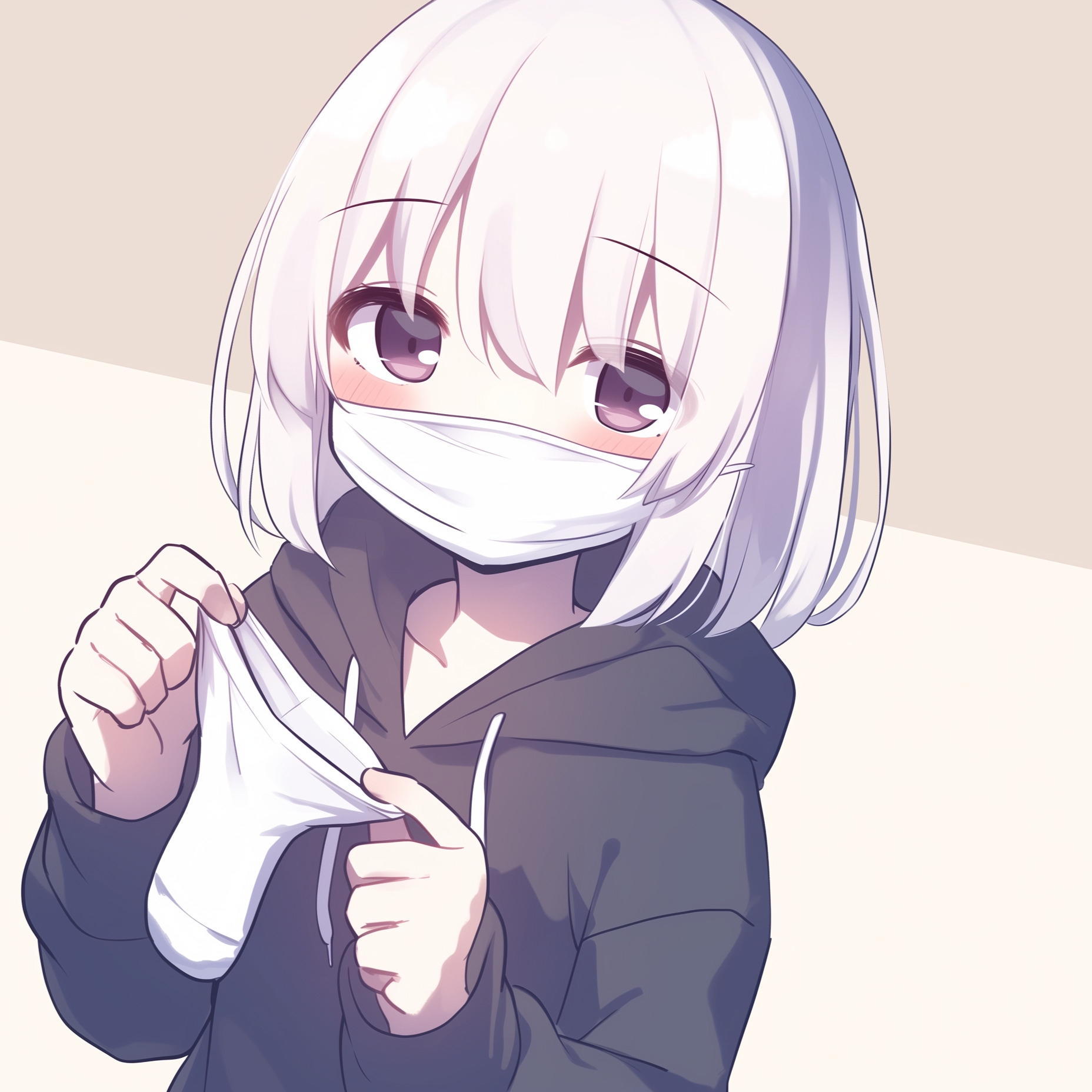 ボクっ娘彼女の使用済みマスクと靴下の匂い&甘々乳首舐め靴下コキ