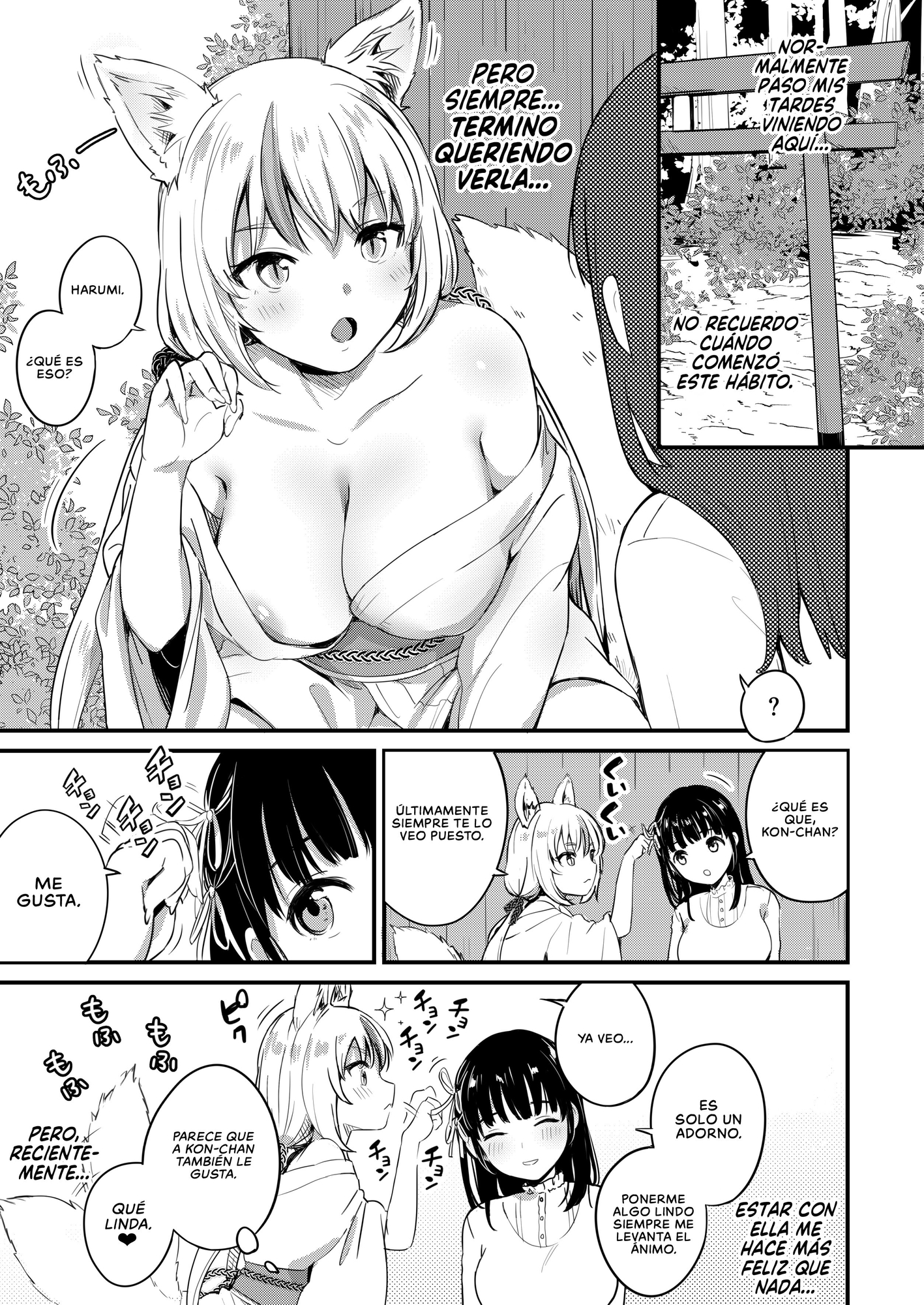 【スペイン語版】夕方にいつもの場所で―ふたなりキツネと遥実の物語―