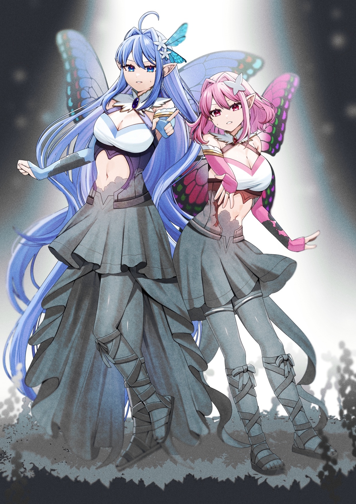 【石化漫画】妖精五姉妹の像