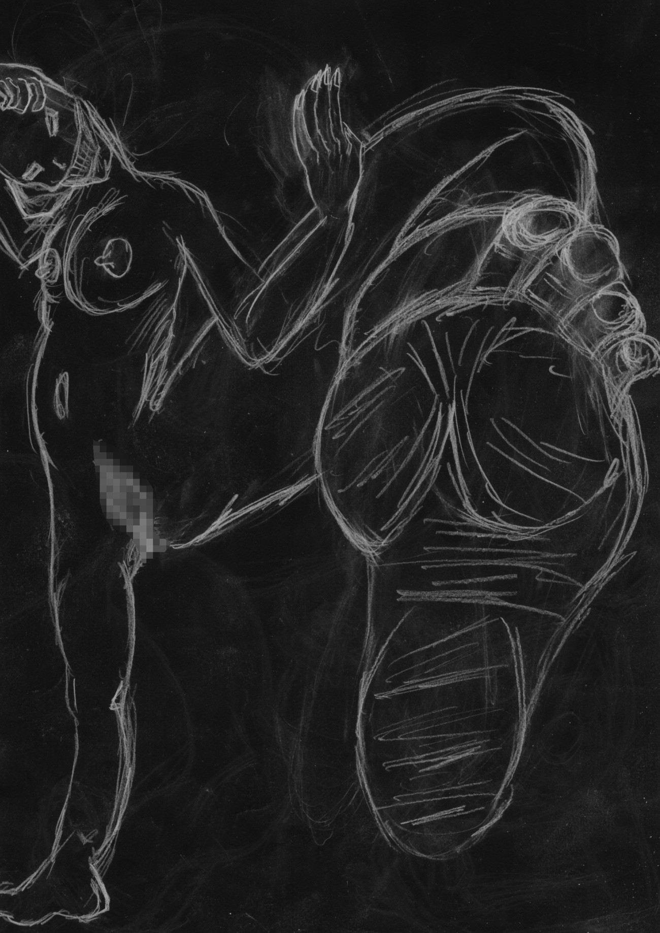 黒よりも黒いエロティックホラー黒戯絵集「マネキンポーズ4」